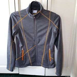 Grey and Orange Spyder Track Jacket